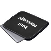 Einfache Schwarz-Weiß-Vorlage für Meldungen Laptopschutzhülle (Vorne Knopf)