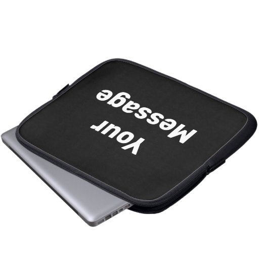 Einfache Schwarz-Weiß-Vorlage für Meldungen Laptopschutzhülle (Vorne Knopf)