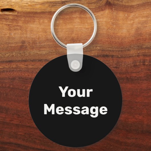 Einfache Schwarz-Weiß-Vorlage für Meldungen Schlüsselanhänger (Rückseite)