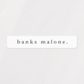 Einfache schwarz-weiß wasserdichte Bezeichnung Etiketten (Design 1)