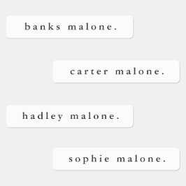 Einfache schwarz-weiß wasserdichte Bezeichnung Etiketten