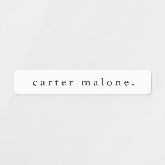 Einfache schwarz-weiß wasserdichte Bezeichnung Etiketten (Design 2)