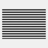 Einfache Schwarz-Weiß-Weihnachtsbaumen gemischt Geschenkpapier Set (Vorderseite 3)