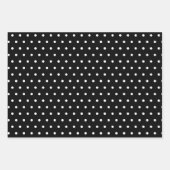 Einfache Schwarz-Weiß-Weihnachtsbaumen gemischt Geschenkpapier Set (Vorderseite 2)