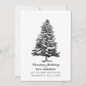 Einfache Schwarz-Weiß-Weihnachtsfeier Einladung (Vorderseite)