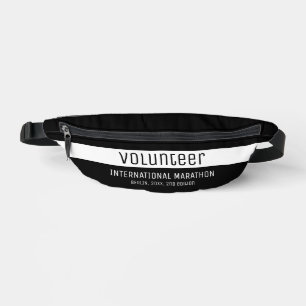 Einfache Schwarz-Weiß-Werbung für freiwillige Helf Bauchtasche