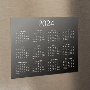 Einfache Schwarz-Weiß-Zeitschrift 2024 Magnetkarte