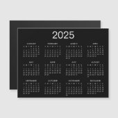 Einfache Schwarz-Weiß-Zeitschrift 2025 Magnetkarte (Vorne/Hinten)