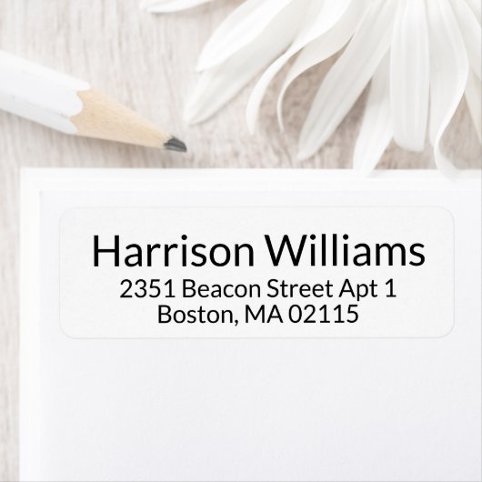 Einfache Schwarz-weiße Adresse (Insitu)