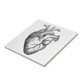 Einfache Schwarz-weiße Anatomie-Herz-Illustration Fliese (Seite)