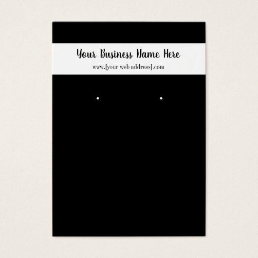 Einfache Schwarz-weiße, benutzerdefinierbare Earri (Vorderseite)