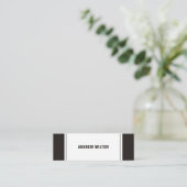 Einfache Schwarz-weiße Beratervernetzung Mini Visitenkarte (Stehend Vorderseite)