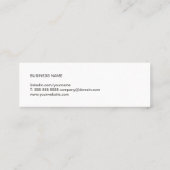 Einfache Schwarz-weiße Beratervernetzung Mini Visitenkarte (Rückseite)