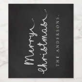 Einfache Schwarz-weiße Bezeichnung Minimalistisch  Weinetikett (Einzelnes Label)