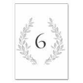 Einfache Schwarz-weiße Bläschenklassenkarte Tischnummer (Rückseite)