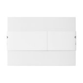 Einfache schwarz-weiße Blütenhandseife Einladungsbanderole (Rückseitenbeispiel)