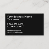 Einfache Schwarz-weiße Bussymbol-Geschäftskarten Visitenkarte (Rückseite)