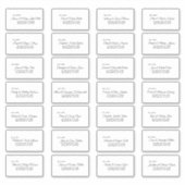 Einfache Schwarz-weiße Calligrafy Guest Address La Aufkleber (Vorderseite)