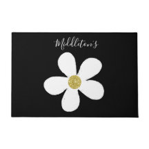 Einfache Schwarz-weiße Daisy-Gold-Familie Personal