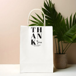 Einfache Schwarz-weiße Dankbarkeit Gastgeschenk Ho Rechteckiger Aufkleber