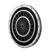 Einfache Schwarz-weiße Dartboard Dartscheibe (Vorderseite rechts)