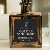 Einfache Schwarz-weiße Diffusorbezeichnung Quadratischer Aufkleber