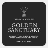 Einfache Schwarz-weiße Diffusorbezeichnung Quadratischer Aufkleber (Vorderseite)