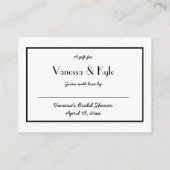 Einfache Schwarz-weiße Display Duschvorrichtung +  Begleitkarte (Rückseite)