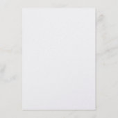 Einfache Schwarz-weiße Einladung (Rückseite)