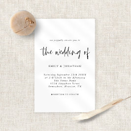 Einfache Schwarz-weiße Einladung