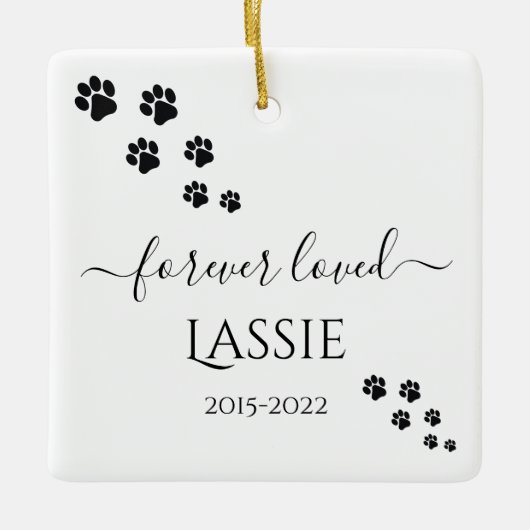 Einfache Schwarz-weiße Erinnerung an geliebte Haus Keramikornament (Vorderseite)