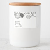 Einfache schwarz-weiße Feigenjam-Kennzeichnung Lebensmitteletikett (Vorderseite)