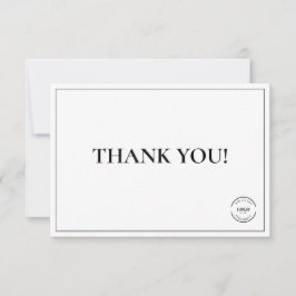 Einfache Schwarz-weiße Firmenlogos - ganz nach Ihr Dankeskarte