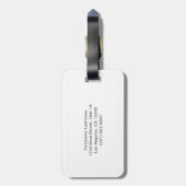 Einfache Schwarz-weiße Frau Nachname Newlywed Brid Gepäckanhänger (Rückseite vertikal)