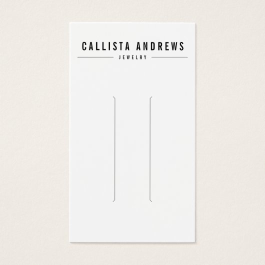 Einfache Schwarz-weiße Frischklappenkarte (Vorderseite)