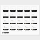 Einfache Schwarz-weiße goldene Herzkerze Quadratischer Aufkleber (Blatt)