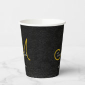 Einfache Schwarz-weiße Goldmedaille Pappbecher (Links)