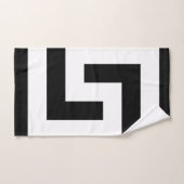 Einfache Schwarz-weiße griechische Schlüssel Badhandtuch Set (Handtuch)