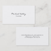 Einfache Schwarz-weiße Handschrift auf zwei Seiten Visitenkarte (Vorne/Hinten)