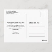 Einfache Schwarz-weiße Hauptplatine Moderner Absch Postkarte (Rückseite)