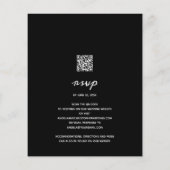 Einfache Schwarz-weiße Hochzeit (Rückseite)