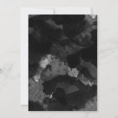 Einfache Schwarz-weiße Hochzeit speichern Sie das  Save The Date (Rückseite)