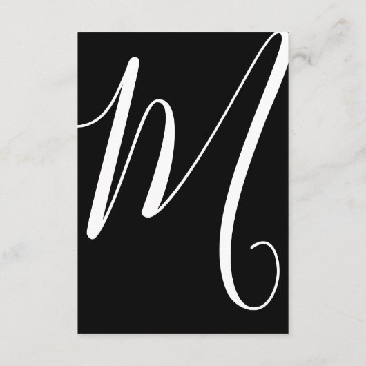 Einfache Schwarz-weiße Hochzeitsdetails Begleitkarte (Rückseite)