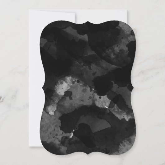 Einfache Schwarz-weiße Hochzeitseinladungen Einladung (Rückseite)