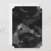 Einfache Schwarz-weiße Hochzeitseinladungen Einladung (Rückseite)