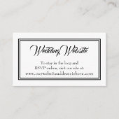Einfache Schwarz-weiße Hochzeitskarten für die Web Begleitkarte (Vorderseite)
