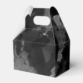 Einfache Schwarz-weiße Hochzeitsohle Geschenkschachtel (Rückseite)