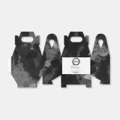 Einfache Schwarz-weiße Hochzeitsohle Geschenkschachtel (Ungefaltet)