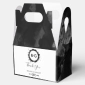 Einfache Schwarz-weiße Hochzeitsohle Geschenkschachtel (Geöffnet)