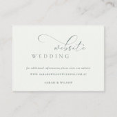 Einfache Schwarz-weiße Hochzeitsskripte Begleitkarte (Vorderseite)